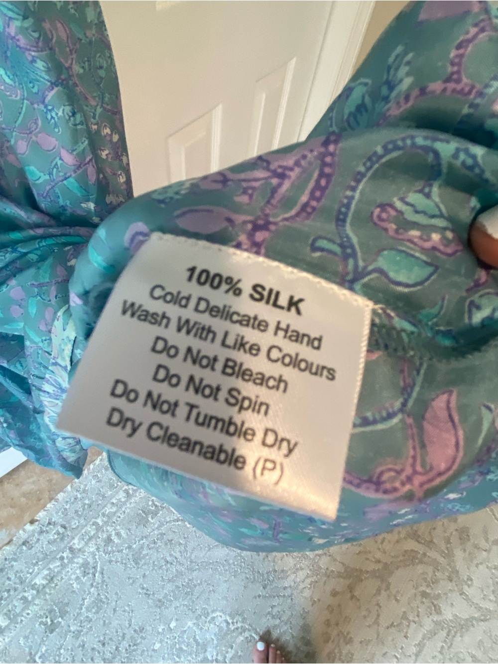 Hannah Artwear Silk Blue Maxi Dress - Picture 2 of 10